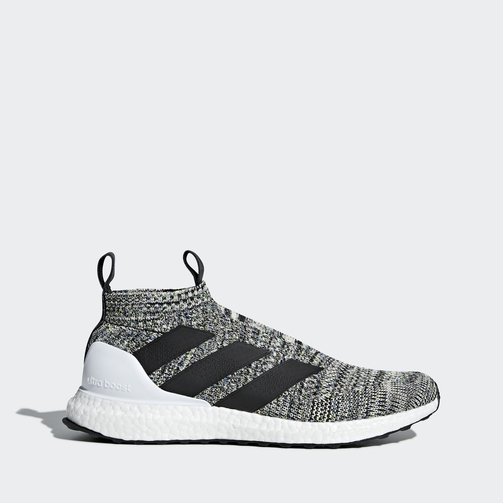 Adidas A 16+ Purecontrol Ultraboost - ποδοσφαιρικα παπουτσια ανδρικα - Γκρι/Ασπρα/Μαυρα/Κίτρινα,Μέγε